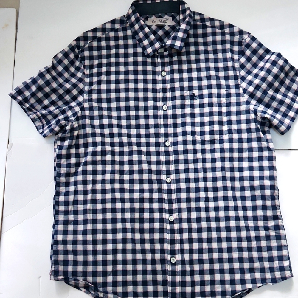 Penguin  Plaid Button-Down Shirt XL